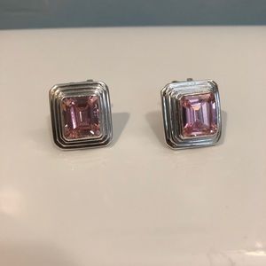 Pink Silver Earrings ❤️